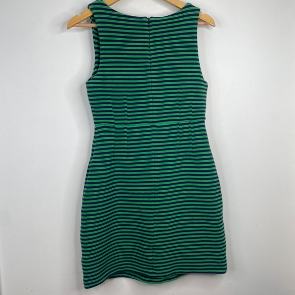 Boden Ottoman Dress 6P Green Ribbed St Pattys Easter Preppy Pockets Striped - Picture 5 of 13